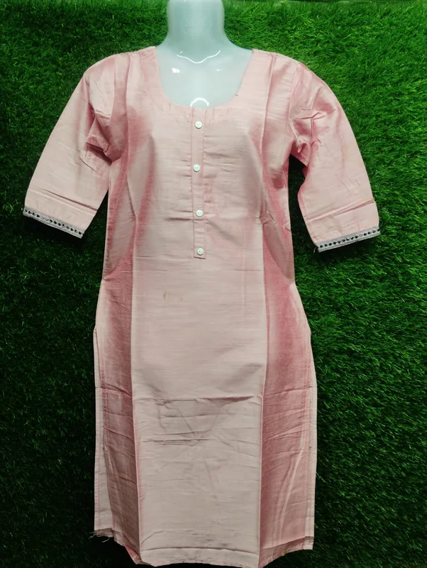 Women's Linen Button-Up Kurti