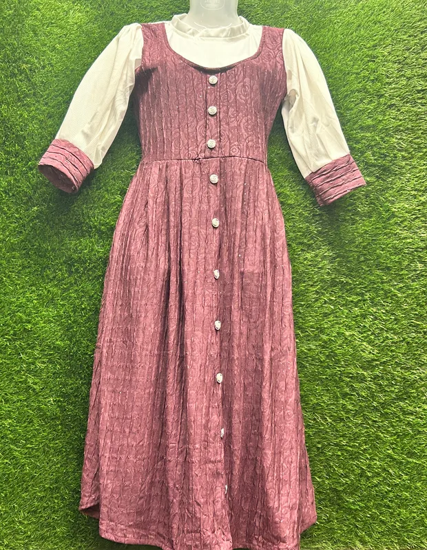 Women’s Wine Layered Midi Dress with Inner Top