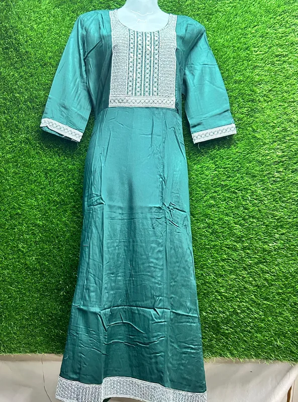 Women's Silk Straight Kurti