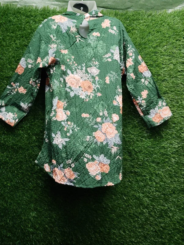 Elegant Green Floral Top