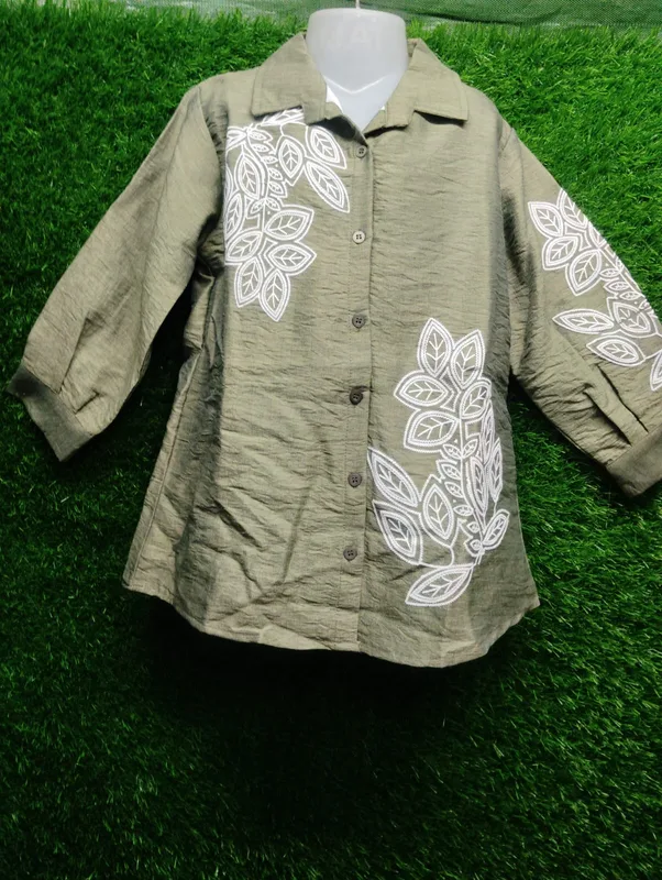 Olive Leaf Printed Shirt