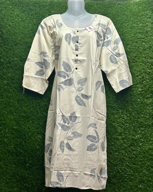 Women's Rayon Leaf Print Top