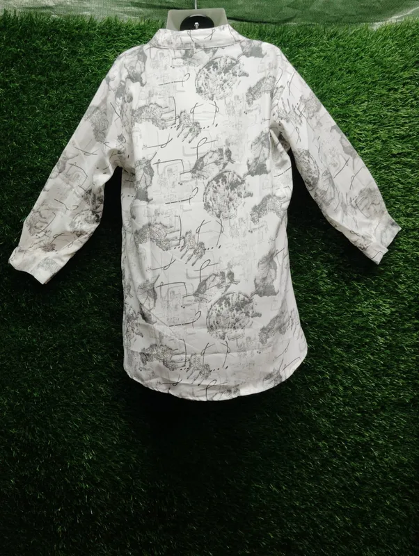 White Abstract Layer Top