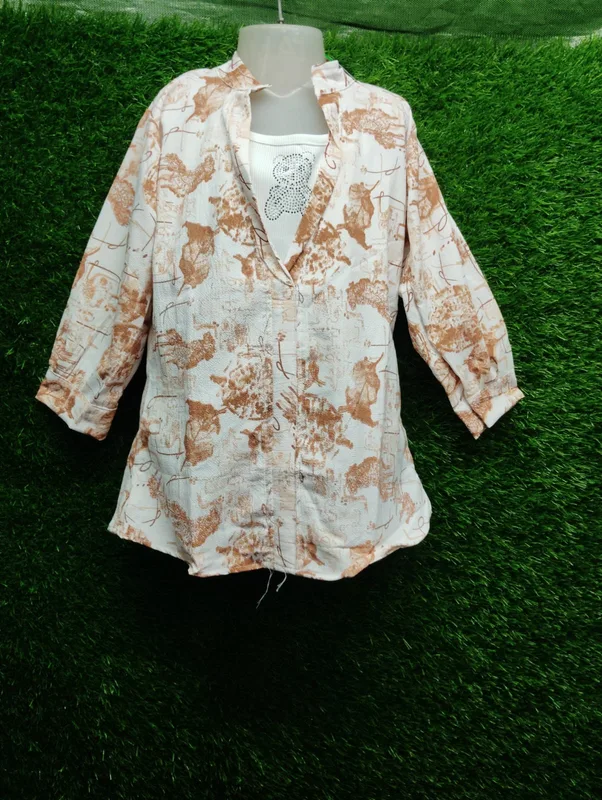 Peach Abstract Layer Top