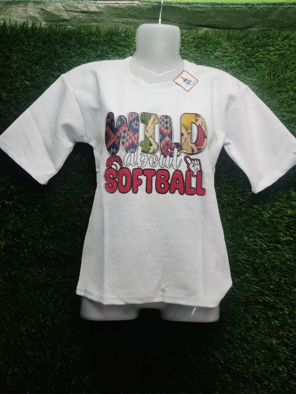 Women's Cotton Short Sleeve Softball T-shirt