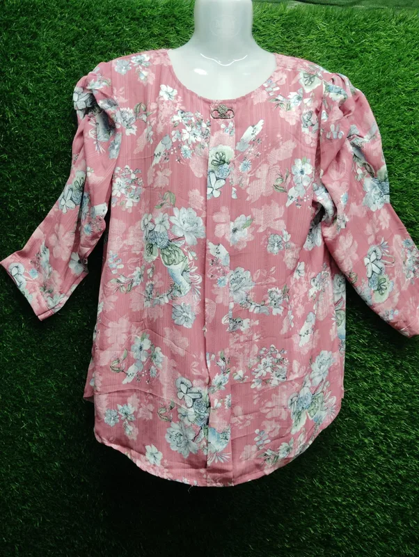 Pink Floral Casual Top