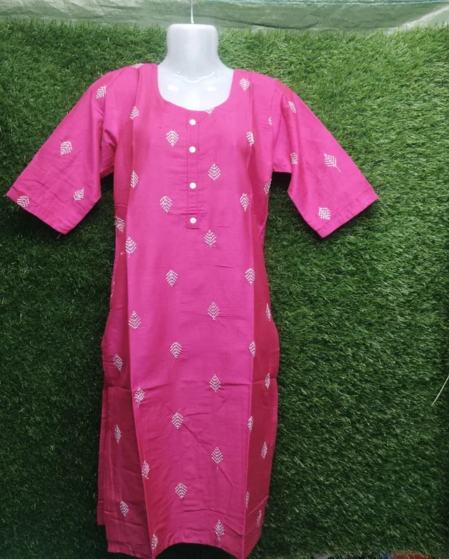 Women's Cotton Floral Embroidered Dress