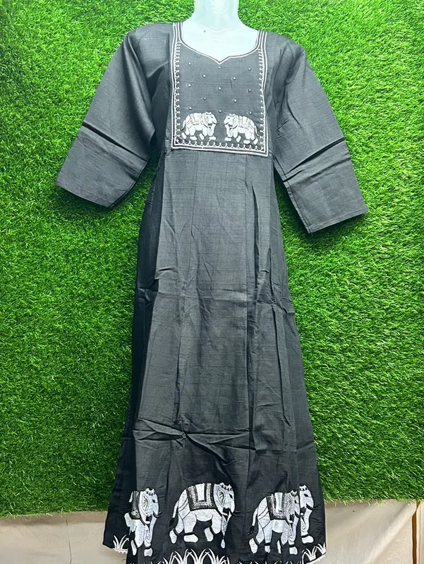 Women's Cotton Elephant Print Tunic Top