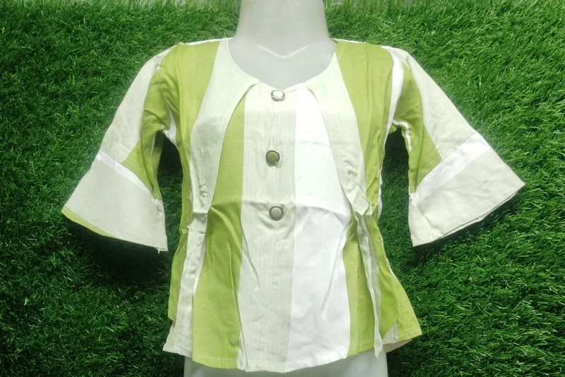 Women's Striped Button-Up Top